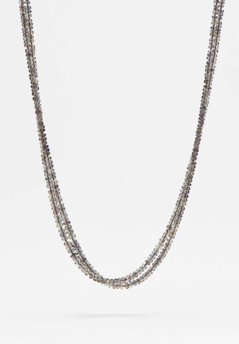 Denise Betesh Double Strand Charcoal/Green Sapphire Necklace	