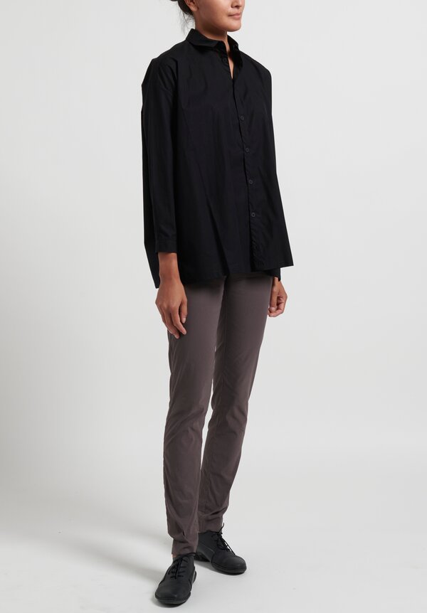 Rundholz Black Label Stretch Linen Skinny Pant in Taupe Brown	