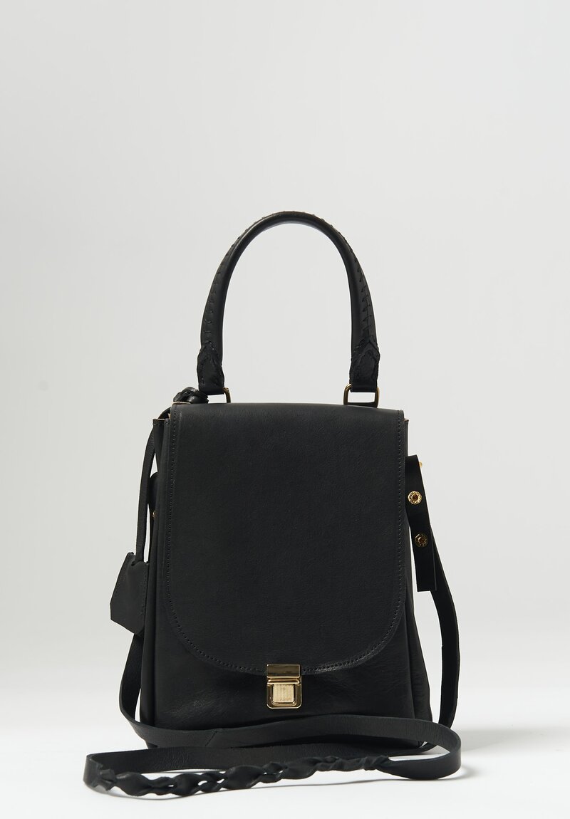 A Tentative Atelier Vacchetta ''Evonne'' Shoulder Bag in Black	