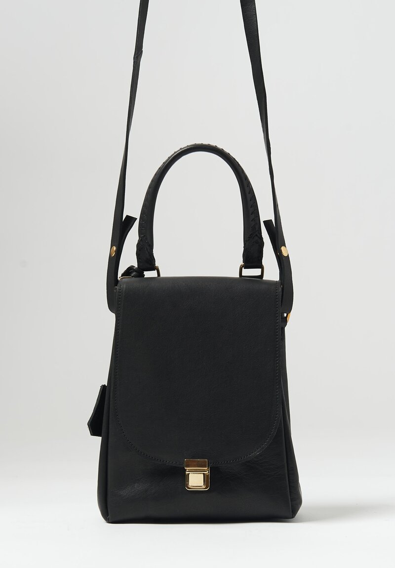 A Tentative Atelier Vacchetta ''Evonne'' Shoulder Bag in Black	