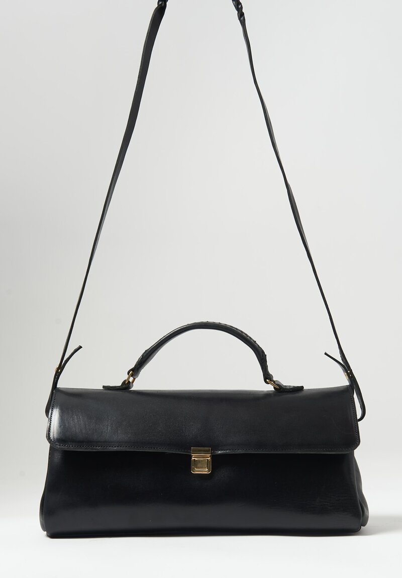 A Tentative Atelier Culatta Evlynn S. Baguette Bag Black	