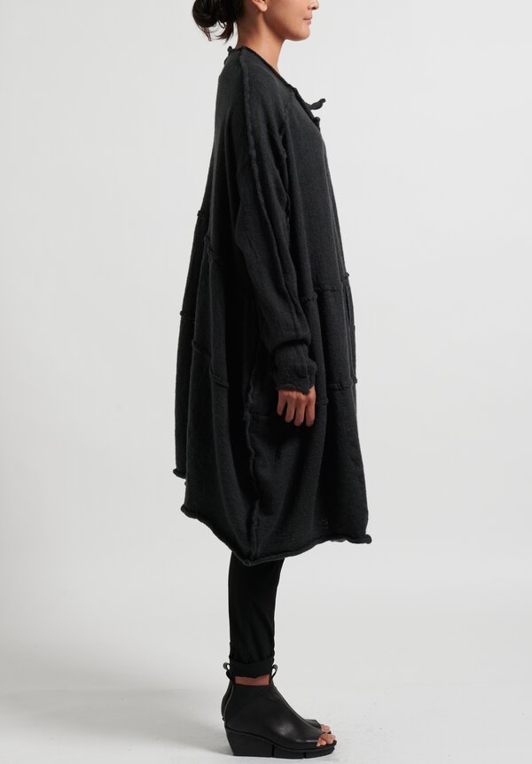 Rundholz Black Label Knitted A-Line Tunic in Anthracite Grey | Santa Fe ...