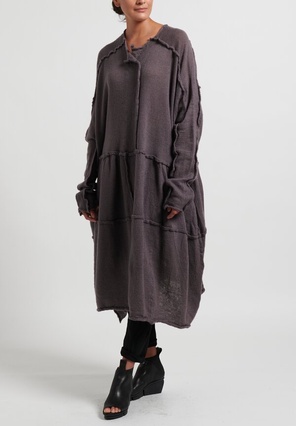 Rundholz Black Label Knitted A-Line Tunic in Taupe Brown	