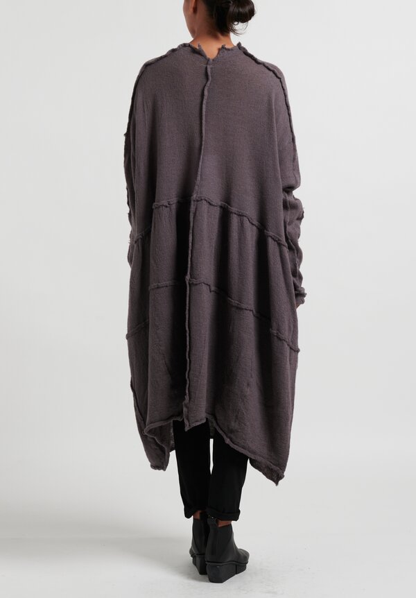 Rundholz Black Label Knitted A-Line Tunic in Taupe Brown	