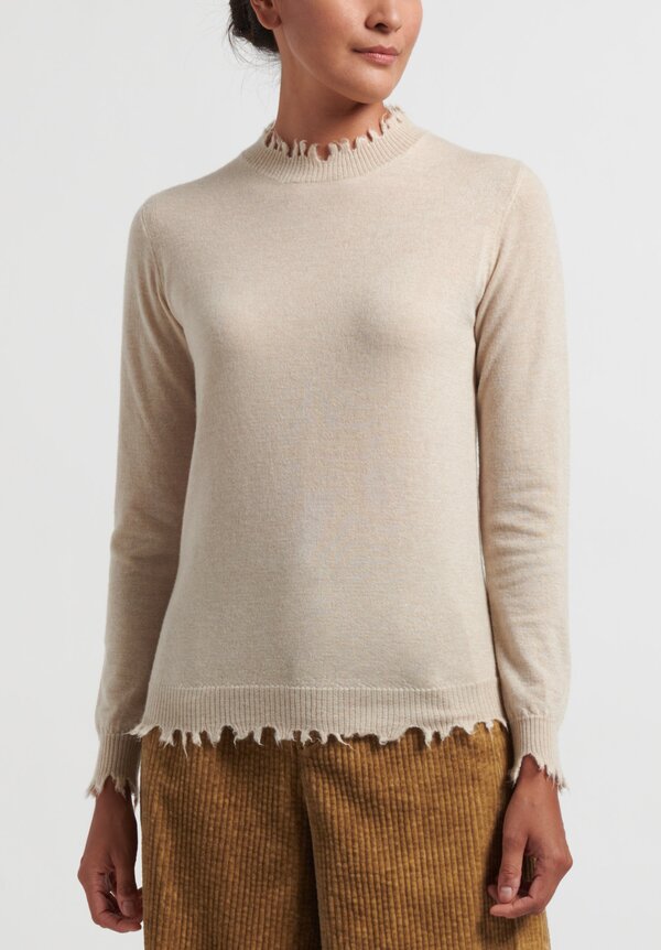 Uma Wang Cashmere Crewneck Sweater in Cream	