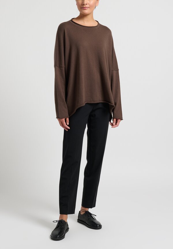 Peter O. Mahler Rolled Neck Cashmere Sweater in Umbra Brown	