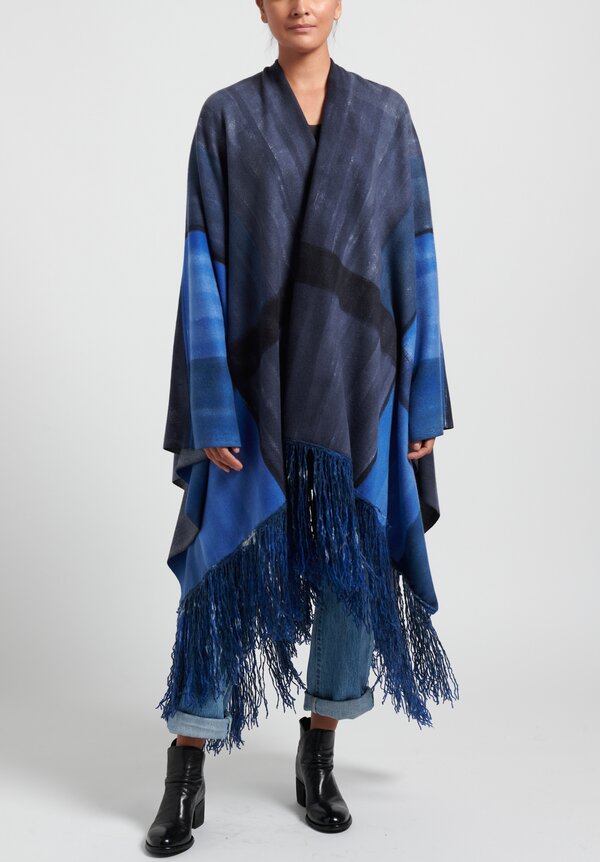 Avant Toi Wool/Cashmere Hand Painted Poncho	