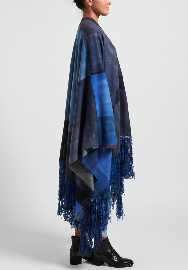 Avant Toi Wool/Cashmere Hand Painted Poncho	