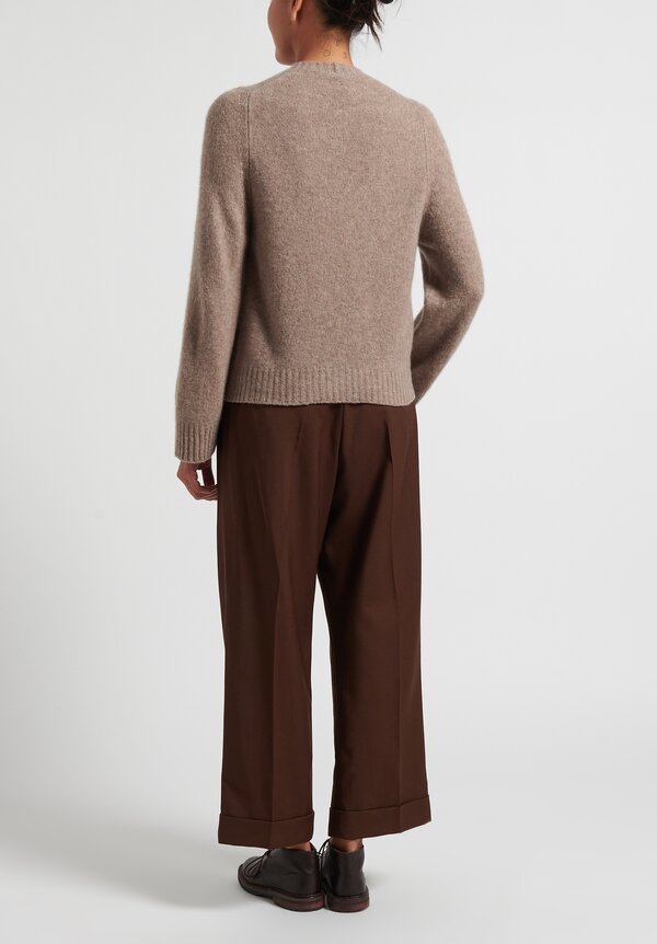 Boboutic Cashmere/ Silk Crewneck Sweater in Natural	