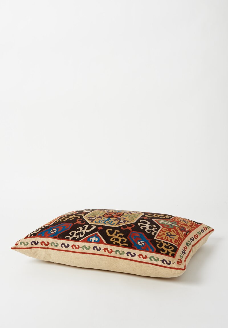 Caucasian Embroidered Karabag Motif Lumbar Pillow	