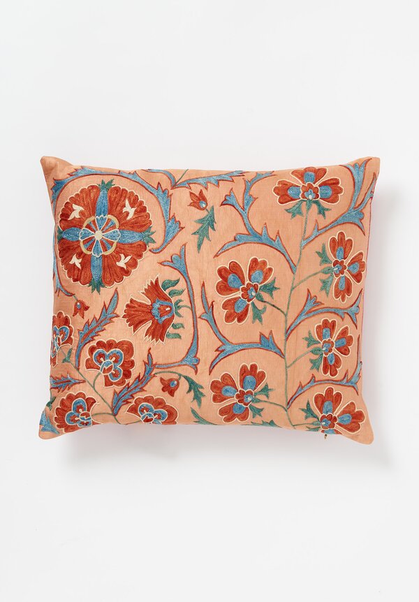 Suzani Floral Embroidered Pillow	