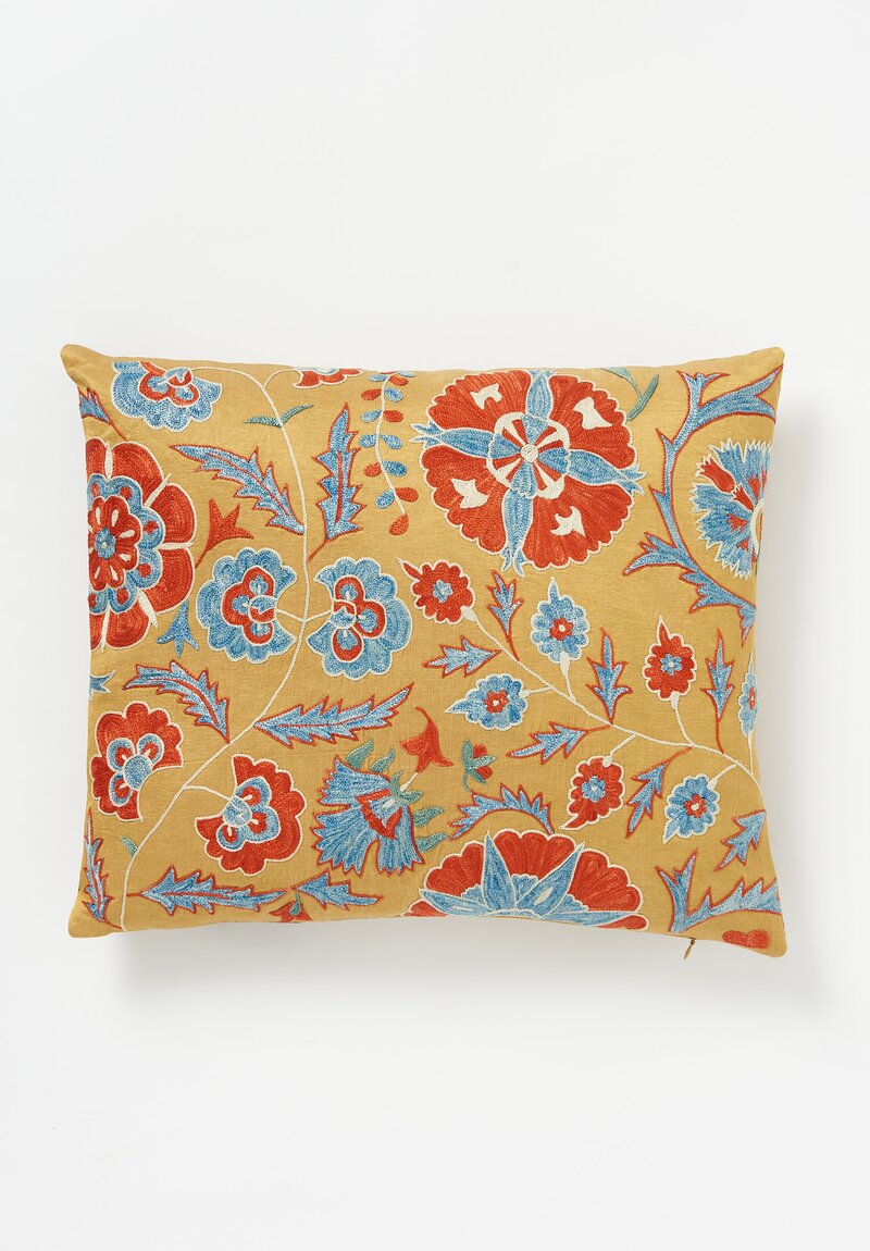 Suzani Floral Embroidered Pillow	