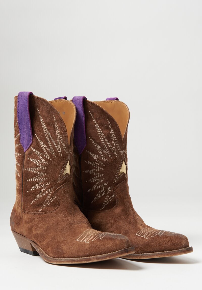 Wish Star Waxed Suede Cowboy Boot	