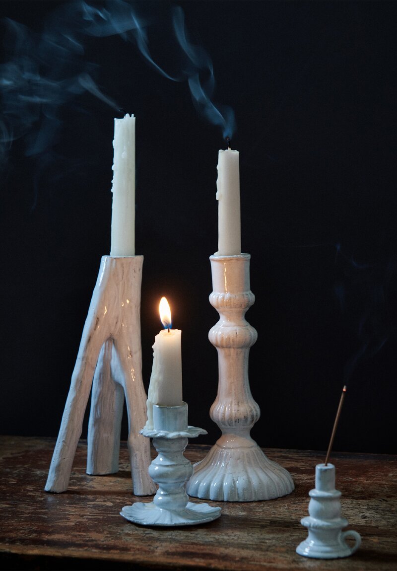 Astier de Villatte Fifi Candlestick in White	