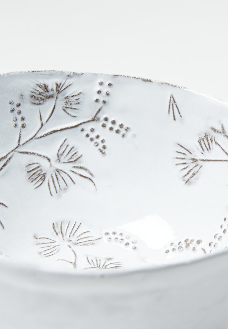 Astier de Villatte Medium Robinson Salad Bowl in White	