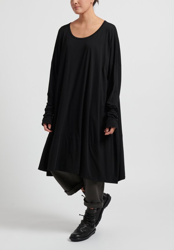 Rundholz DIP Cotton A-Line Tunic in Black