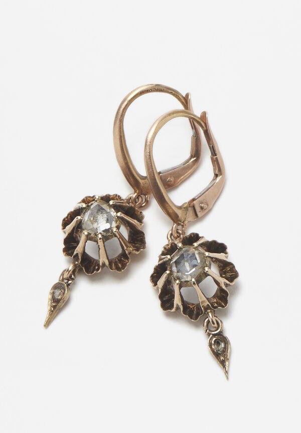 Anaconda 18k, Silver, Diamond Early XX Century France Earrings	