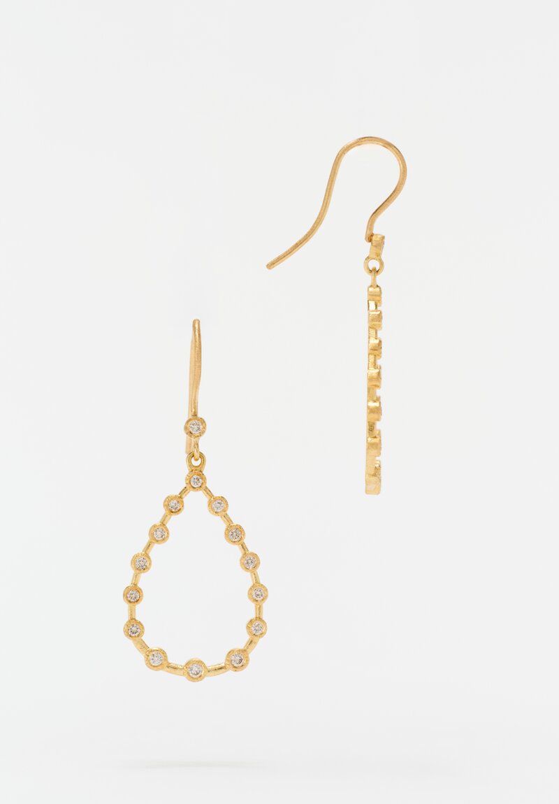 Yasuko Azuma 18k, Tear Drop Diamond Earrings