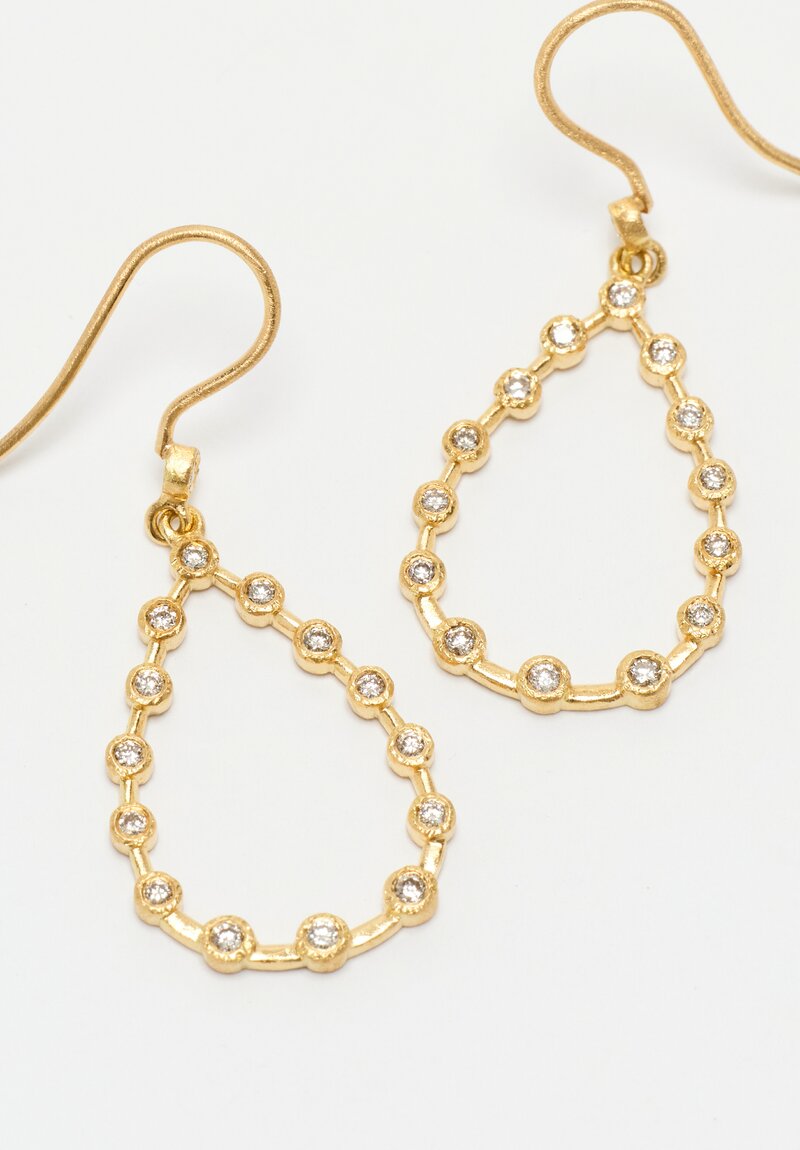 Yasuko Azuma 18k, Tear Drop Diamond Earrings