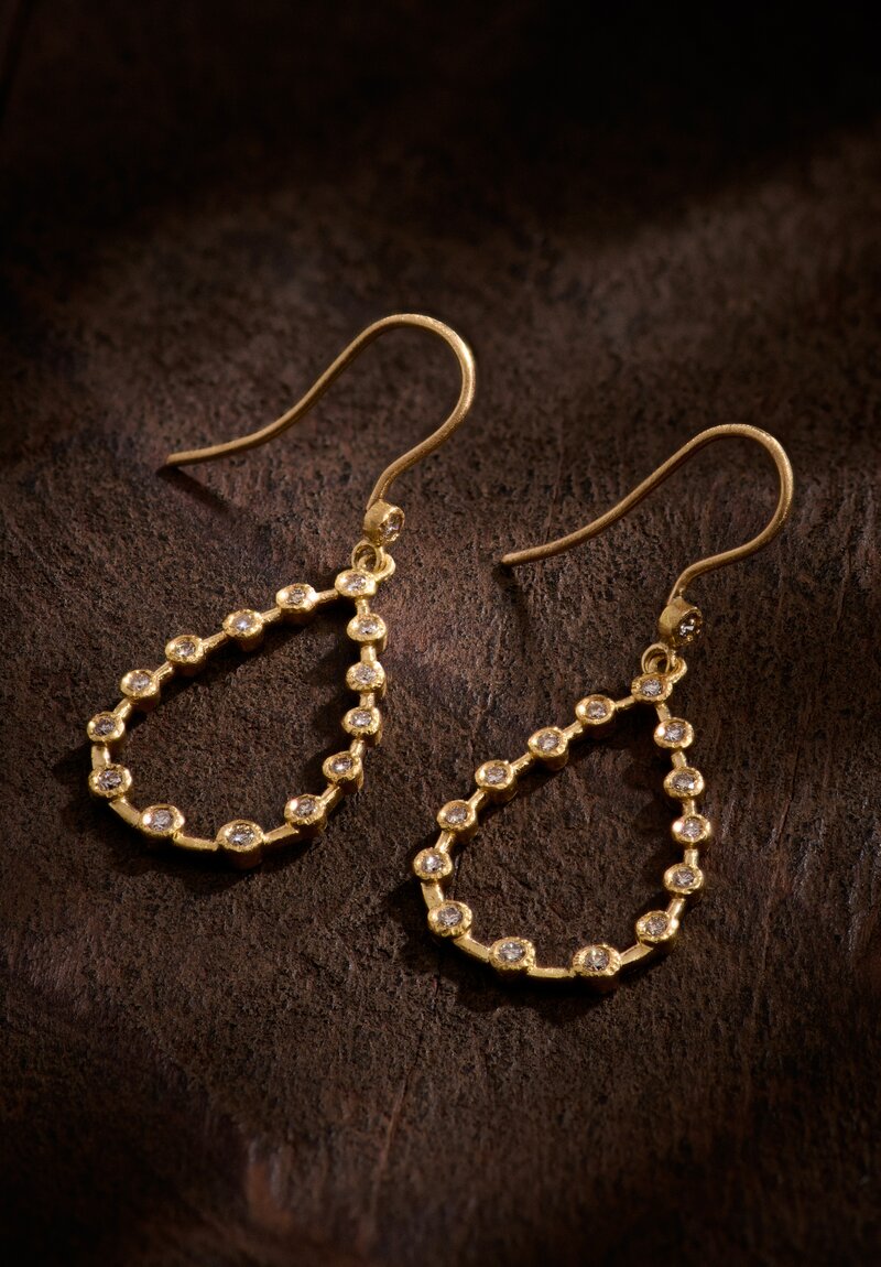 Yasuko Azuma 18k, Tear Drop Diamond Earrings