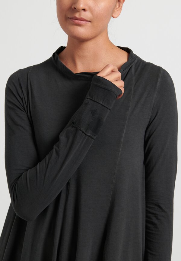 Rundholz Black Label Cotton A-Line Tunic in Anthracite Cloud Grey	