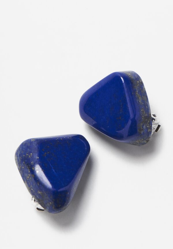 Monies UNIQUE Afghanistan Lapis Lazuli Clip Earrings	