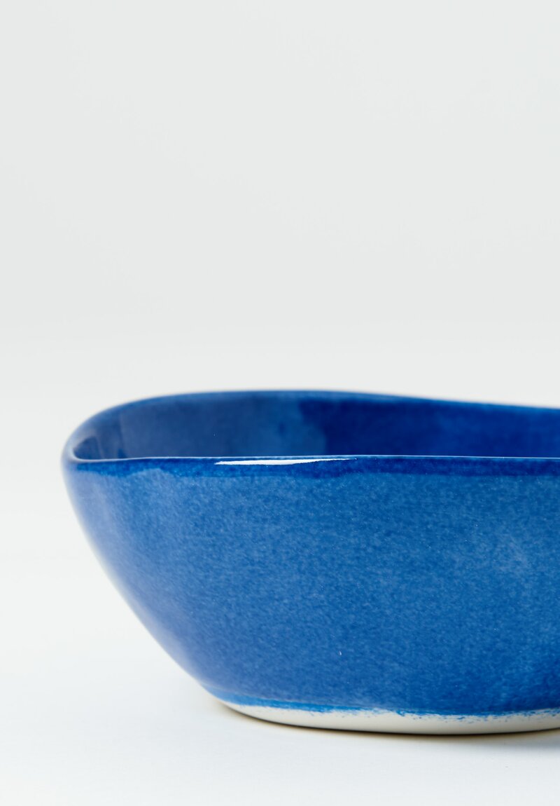 Bertozzi Handmade Porcelain Fruit Bowl Blu Medio	