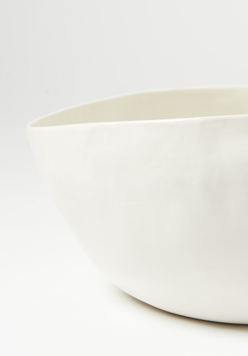 Bertozzi Handmade Porcelain Solid Irregular Serving Bowl Senza Decoro	