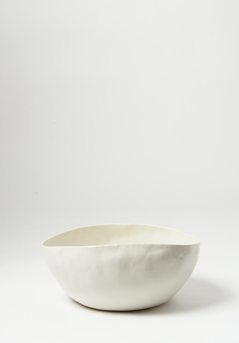 Bertozzi Handmade Porcelain Solid Irregular Serving Bowl Senza Decoro	