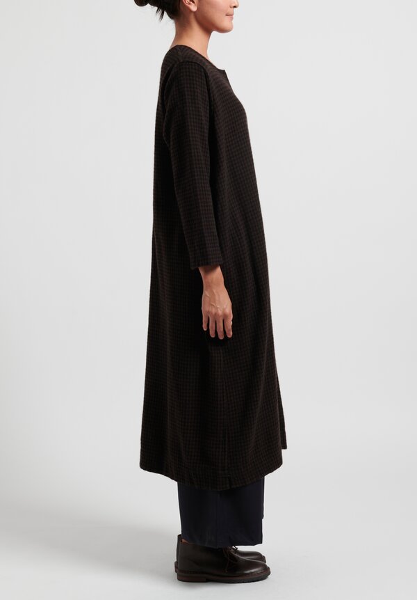 Kaval Cashmere Checkered Duster in Black & Brown | Santa Fe Dry Goods ...