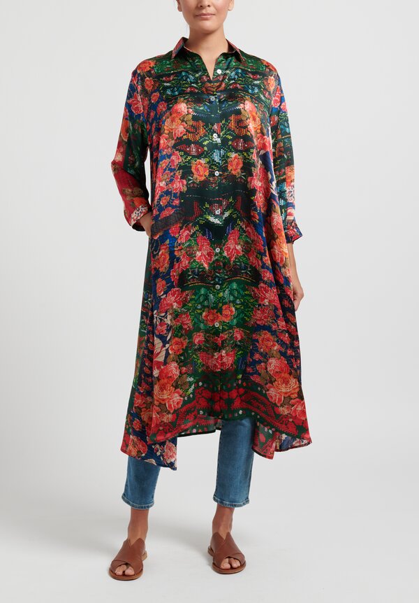 Bokja Silk ''Russia'' Tunic in Red Roses | Santa Fe Dry Goods ...