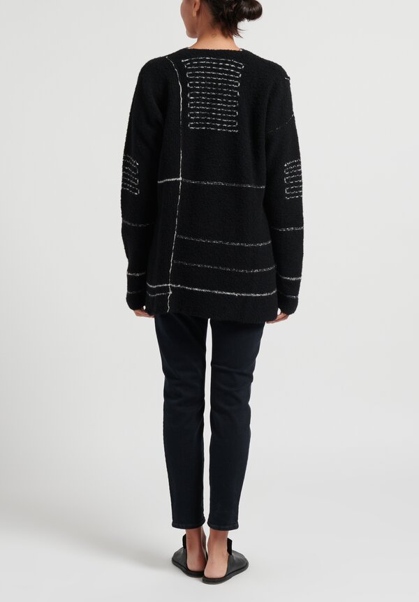 Masnada V-Neck Sweater in Black	