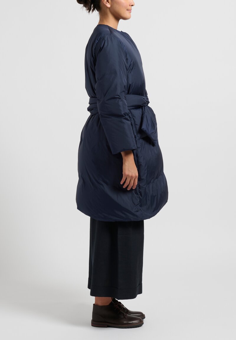 Daniela Gregis "Cappotto" A-Line Puffer Coat in Blue	
