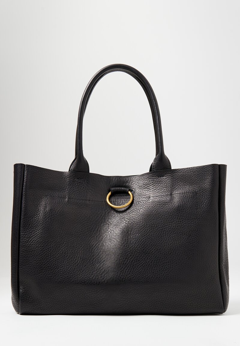 Coriu Leather Ring Tote in Black	