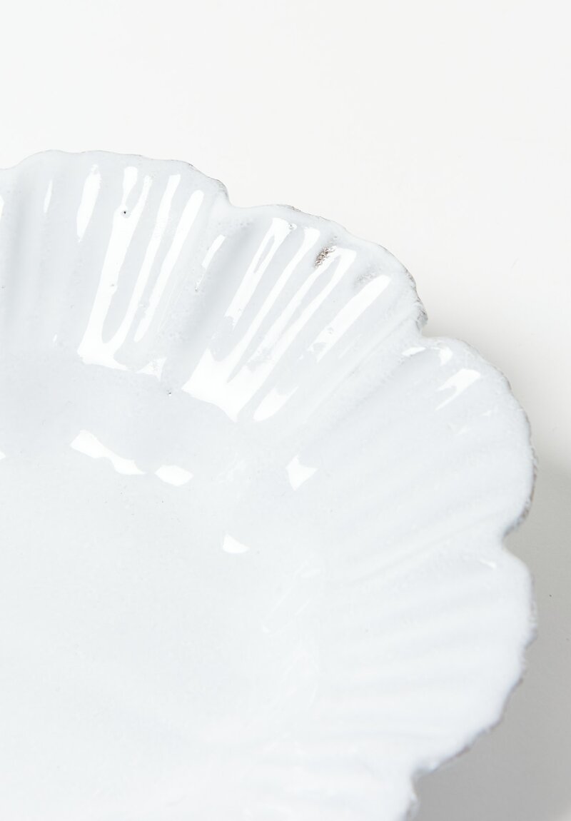 Astier de Villatte Drape Soup Plate in White	