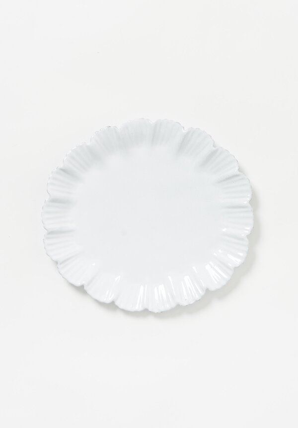 Astier de Villatte Drape Dinner Plate in White	