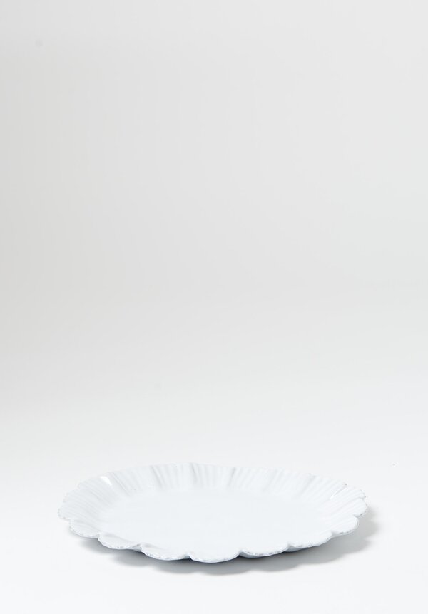 Astier de Villatte Drape Dinner Plate in White	