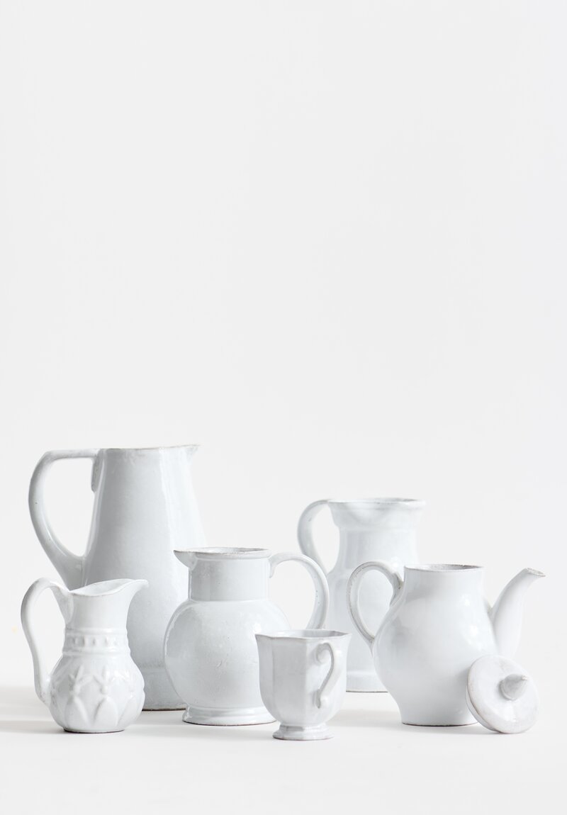 Astier de Villatte Small Colbert Pitcher in White	