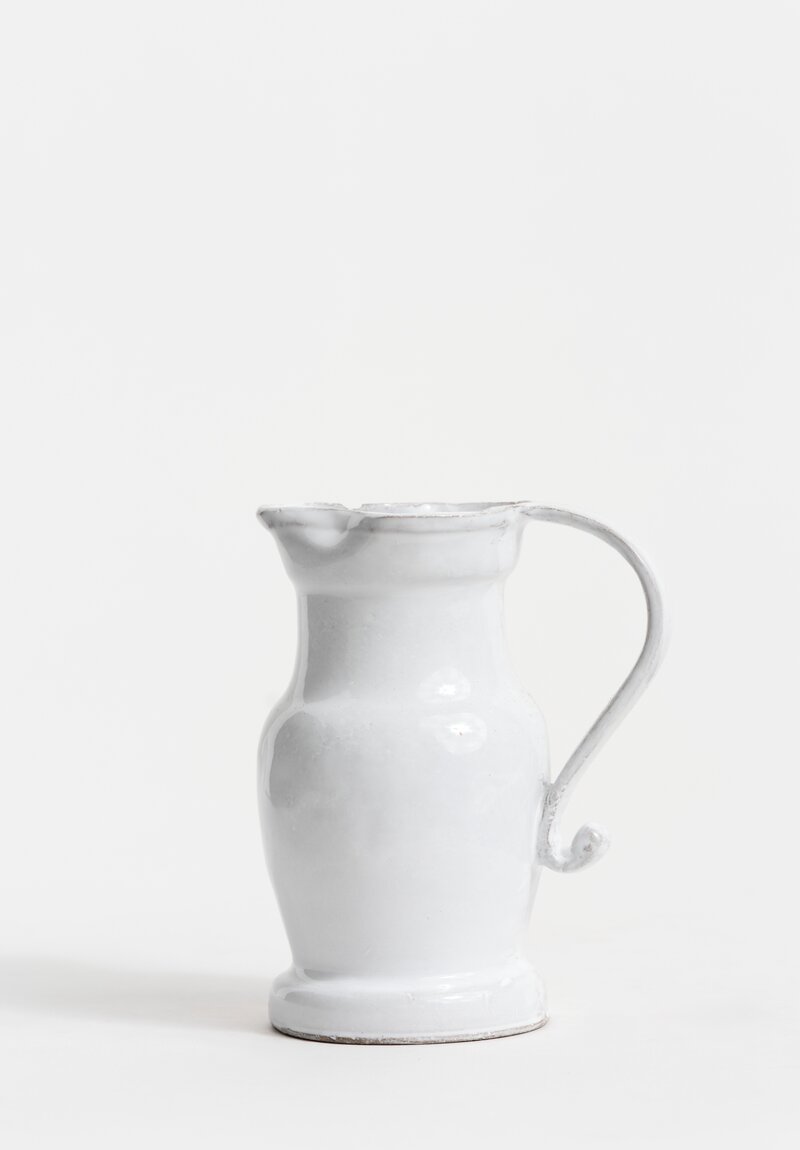 Astier de Villatte Small Colbert Pitcher in White	
