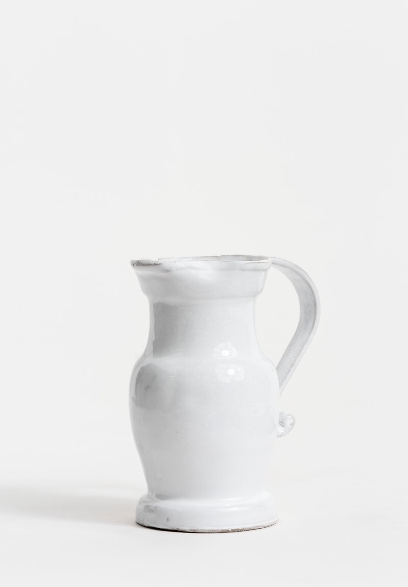 Astier de Villatte Small Colbert Pitcher in White	