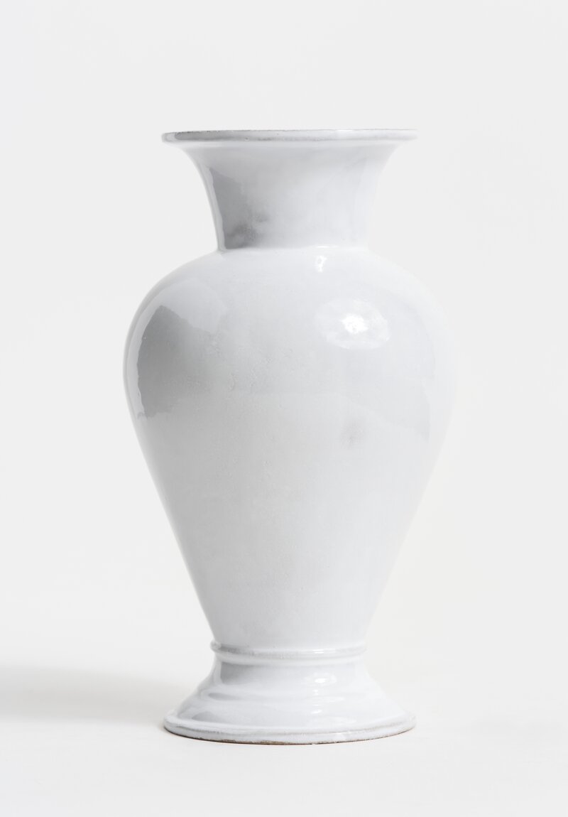 Astier de Villatte ''Colbert'' Wide Mouthed Vase in White