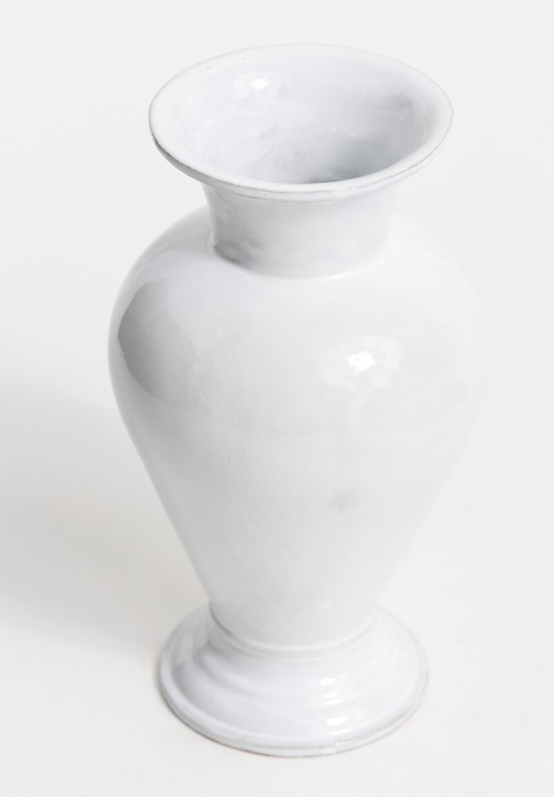 Astier de Villatte ''Colbert'' Wide Mouthed Vase in White