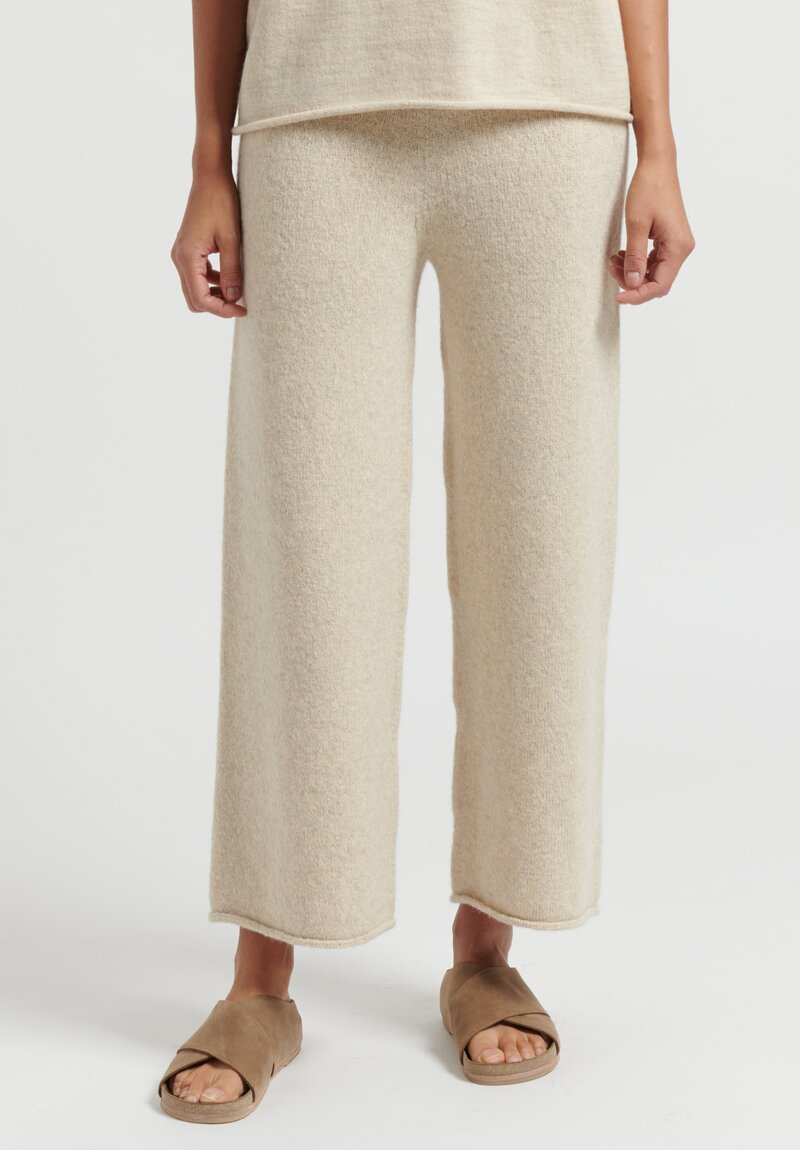 Lauren Manoogian Knit "New Miter" Pants in Ecru Cream	