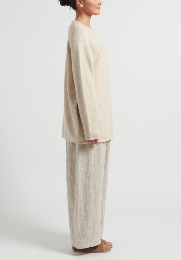 Lauren Manoogian Knit "Horizontal" Tunic in Ecru Cream