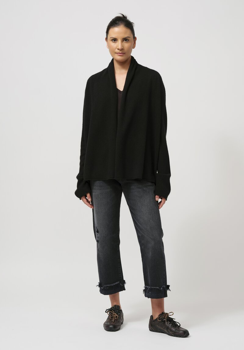 Frenckenberger Cashmere ''Mono'' Cardigan in Black