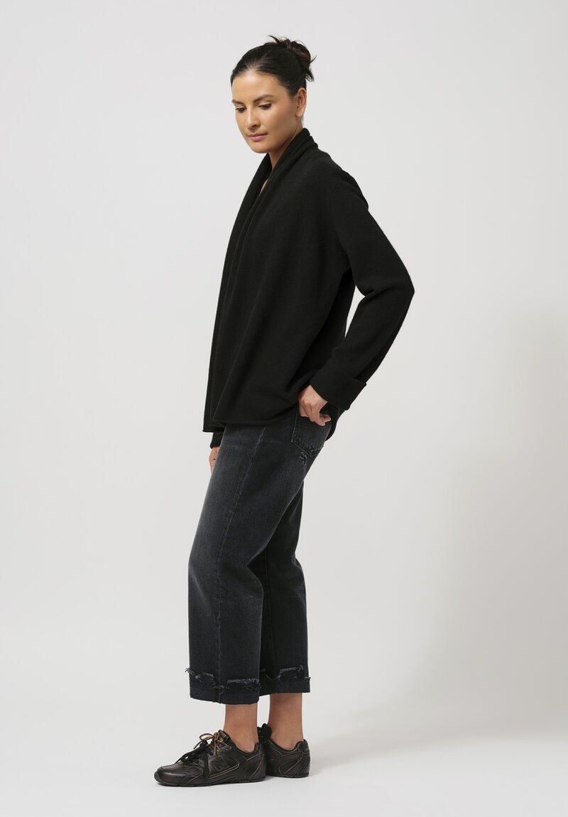 Frenckenberger Cashmere ''Mono'' Cardigan in Black