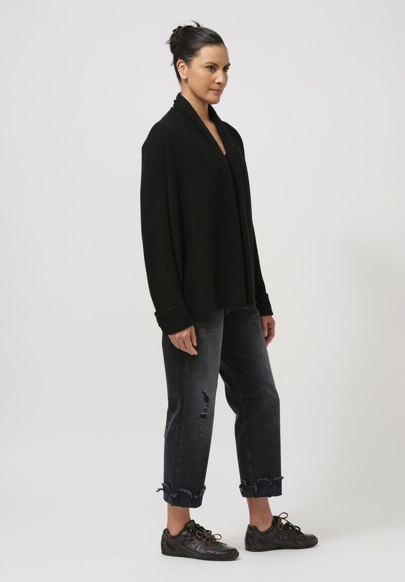 Frenckenberger Cashmere ''Mono'' Cardigan in Black