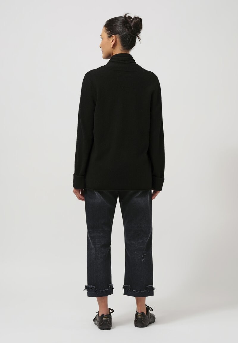 Frenckenberger Cashmere ''Mono'' Cardigan in Black