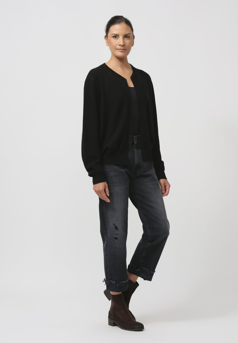 Frenckenberger Cashmere Mini Bomber in Black	