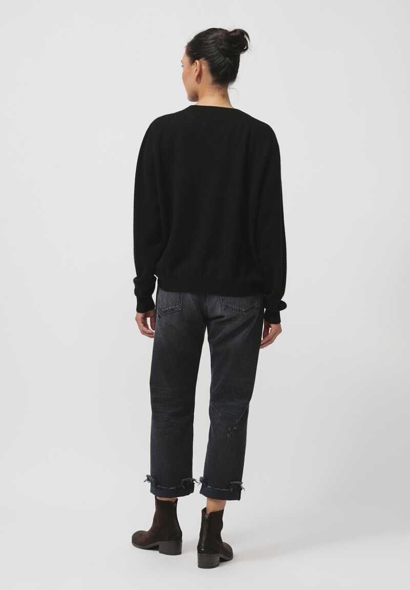 Frenckenberger Cashmere Mini Bomber in Black	